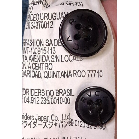 RVCA Vesuvio Men's Cotton Flannel Blue Black Plaid Size L - Picture 12 of 15